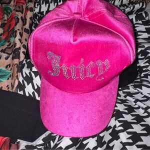 Juicy Couture Fuchsia Velvet Hat